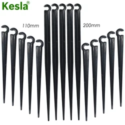 KESLA 50 adet 11cm 20cm 1/4 ''sabit kazık destek tutucu 4/7mm sulama PVC hortum damla sulama ev bahçe saksı uydurma