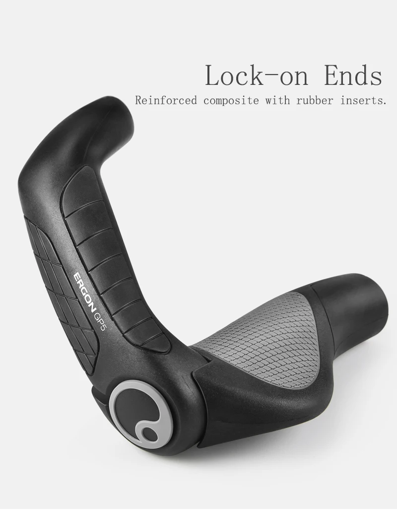 ERGON Ergonomics Bike Handlebar Grips GP1 GP3 GP5 Mountain Bike Extended Bar End Grip Lockable Bicycle Handle Mount Rubber Grips