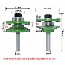 8mm Router Bit Set for Cabinets #2
