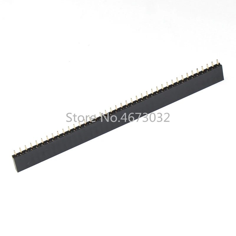 10PCS 1X40 PIN Single Row Straight FEMALE PIN HEADER 2.54MM PITCH Strip Connector Socket 140 40p 40PIN 40 PIN FOR PCB arduino