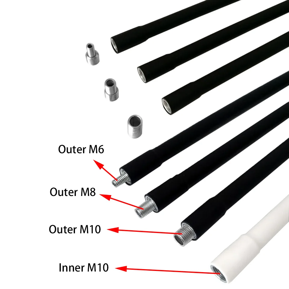 ท่อซิลิโคนแบบโค้งงอได้ขนาดเส้นผ่านศูนย์กลาง 12 มม. สำหรับหลอดไฟ LED ท่ออ่อนแบบยืดหยุ่น ใช้ได้กับท่อรูปทรงต่างๆ พร้อมข้อต่อ M10 M8 ตัวผู้ ตัวเมีย และตัวยึดแบบสี่เหลี่ยม