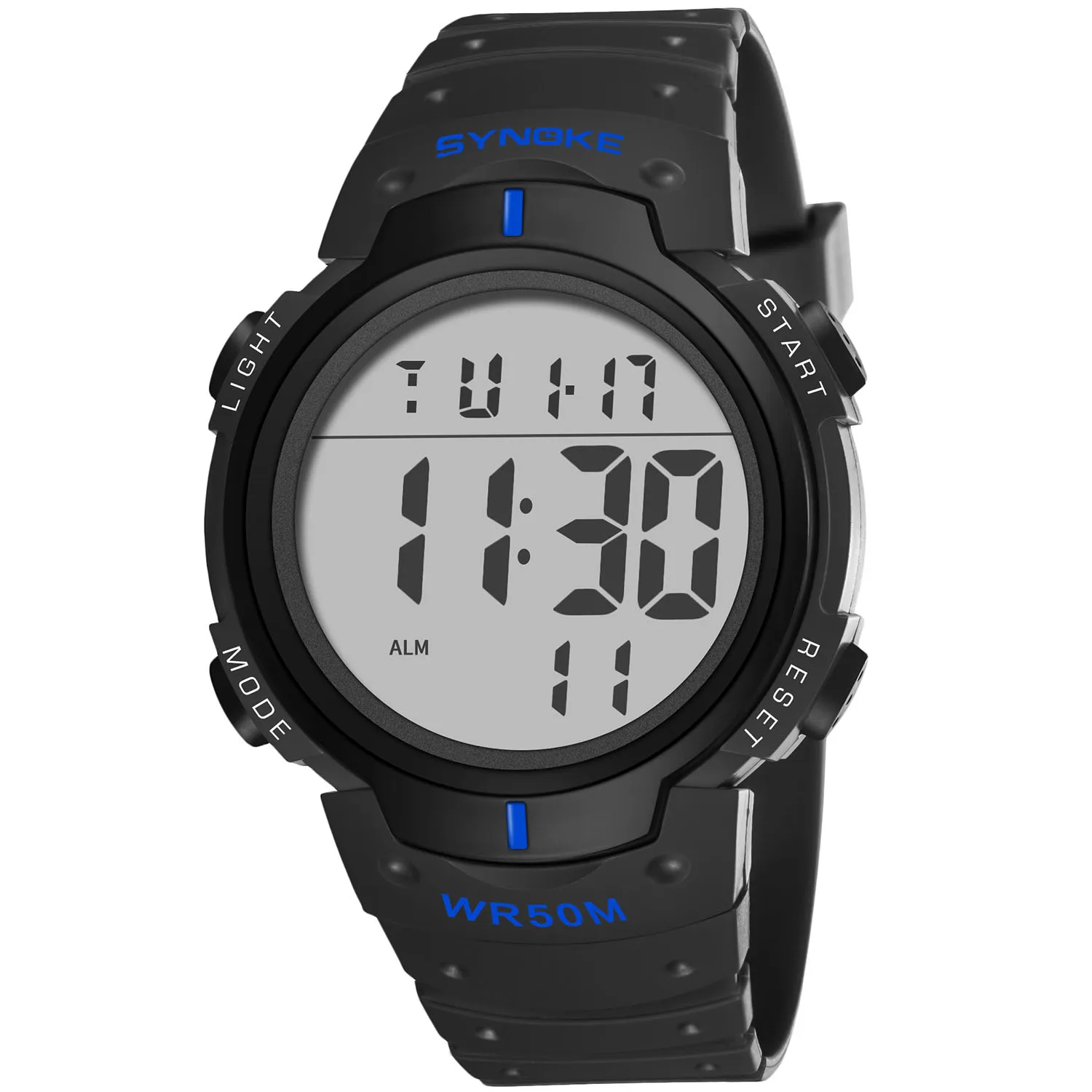 Synoke 9668 relógios esportivos masculinos chronos contagem regressiva relógio masculino à prova dwaterproof água led relógio digital homem relógio