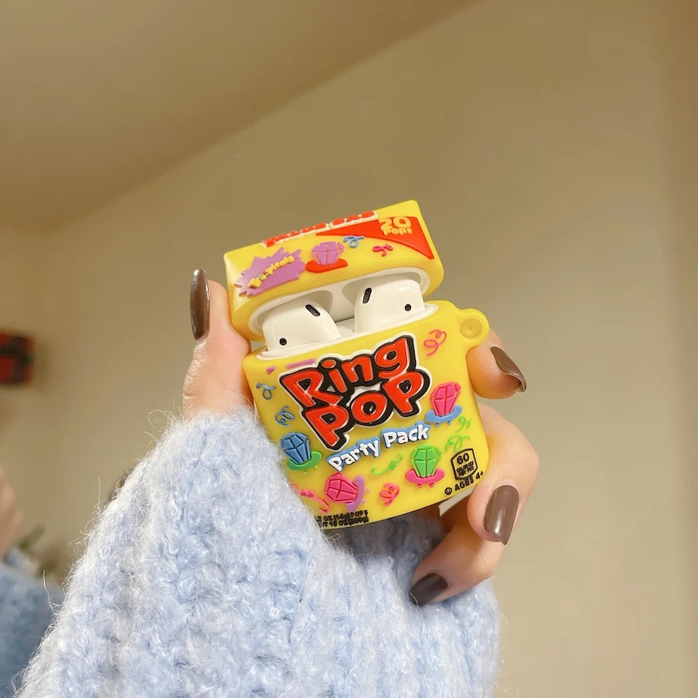 かわいいキャンディーapple airpodsプロカバー用ポッド2 1 3rd新ケースワイヤレス充電漫画ソフトカバー