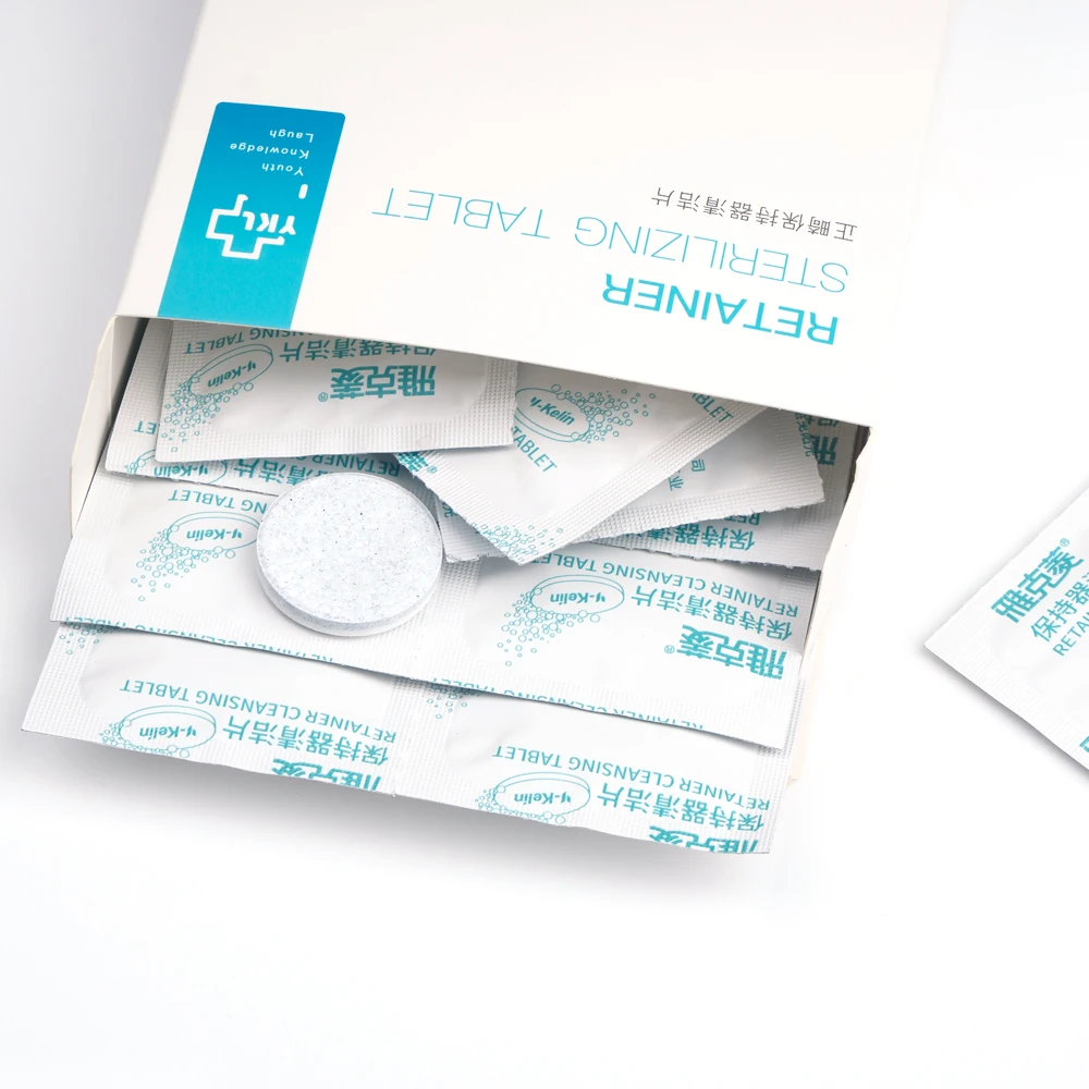 Y-Kelin Retainer Cleansing Tablet 90 Tabs (30 Tabs*3Pack) Orthodontics Dental Appliance Retainer Braces Mouth-guard Cleanser