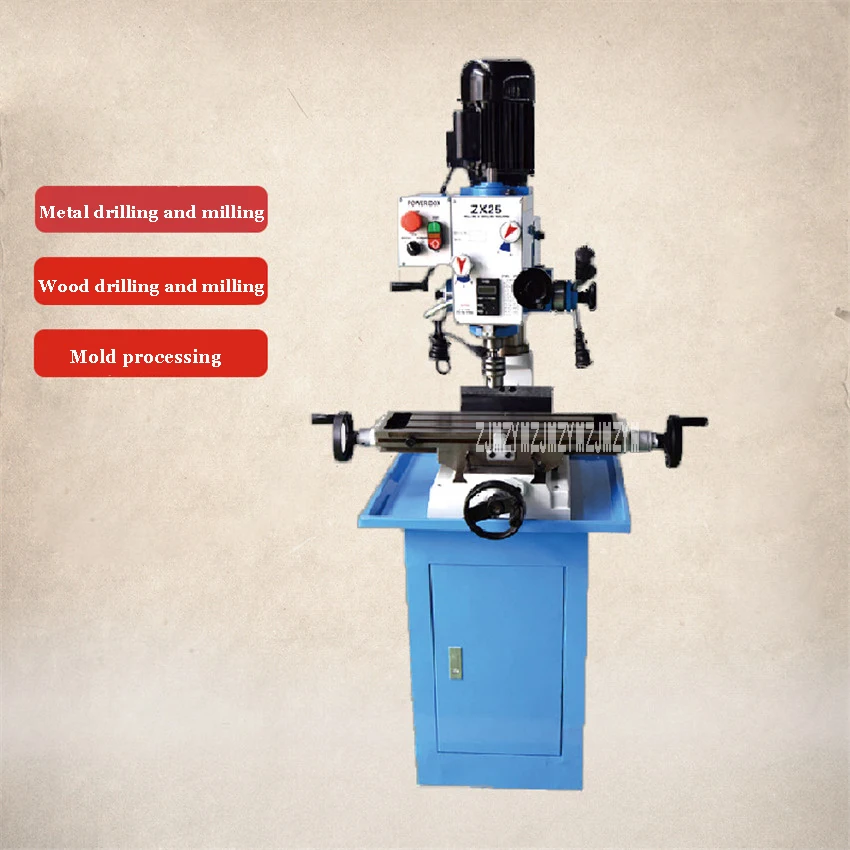 ZX25 Multi-function Drilling And Milling Machine Small Industrial Machine Tool Desktop Metal Drilling Milling Machine 220V/110V