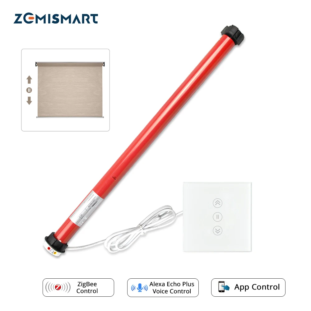 

Zemismart Roller Shade Motor With Tuya Zigbee Switch Electirc Blind Smart Life Tubular Engine For 36mm 37mm Tube