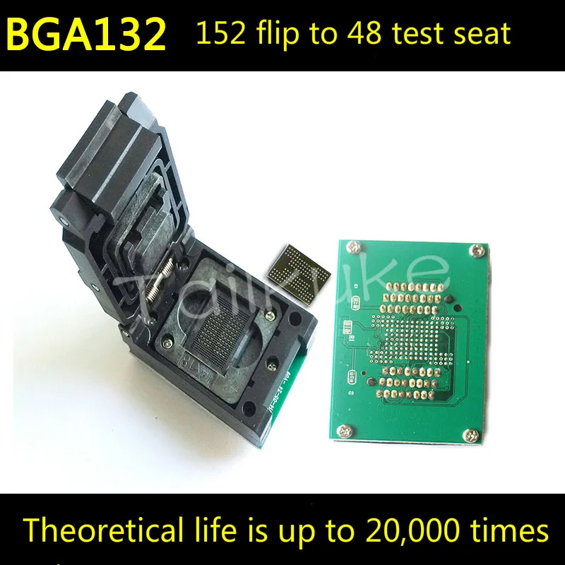 BGA152 Flip Shrapnel Turning DIP48 Test Seat SSD U Disk Flash Chip BGA132 Seat