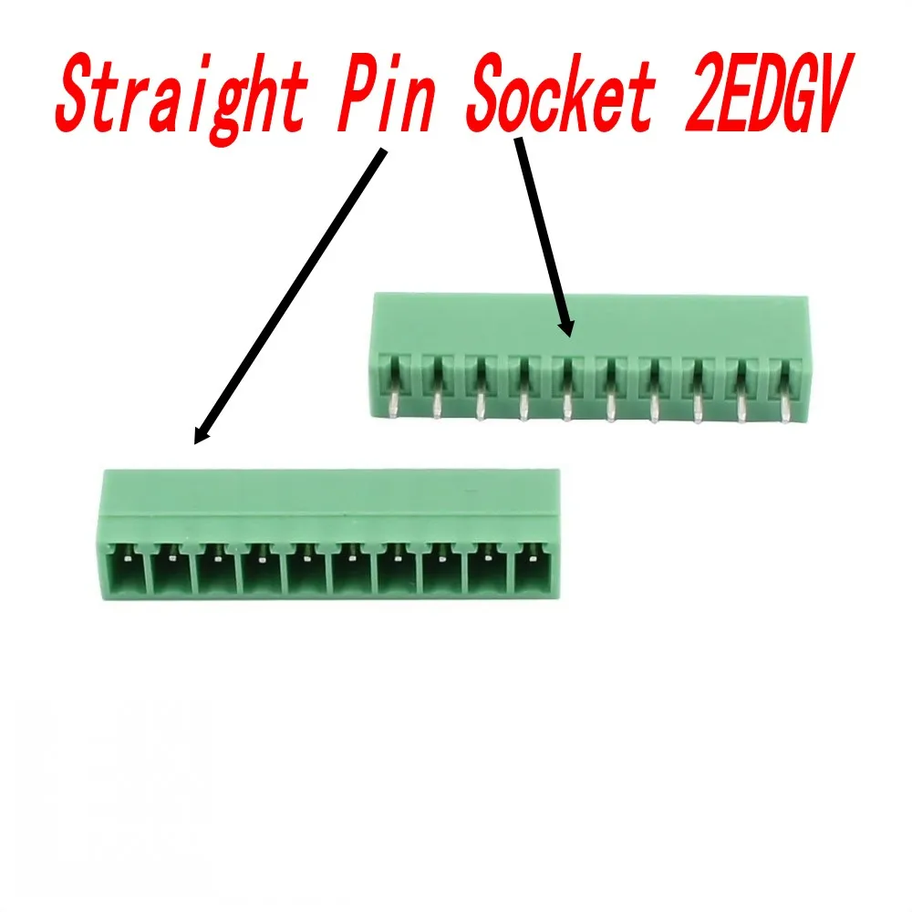 100 Stück 3,5mm Rastermaß KF2EDGK Schraubklemmen für Leiterplatten, rechtwinklige 2/3/4-polige Stecker/Buchsen, steckbare Morsettiera-Verbinder – Detail 14