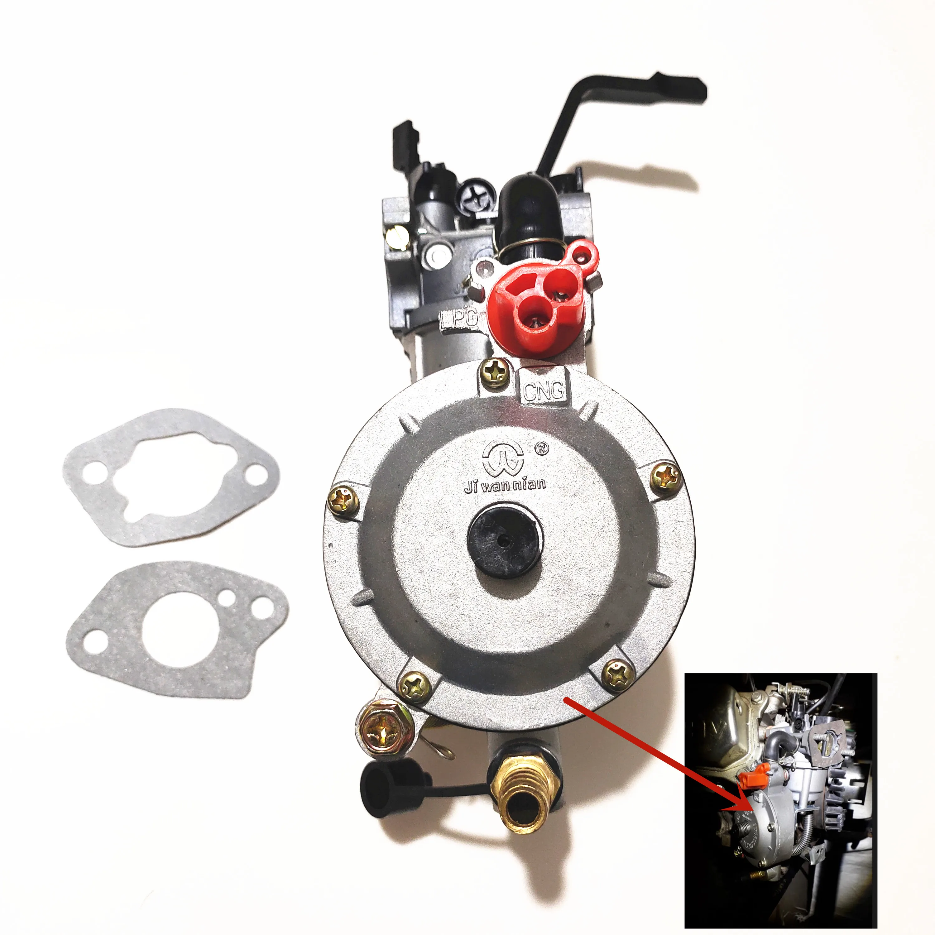 

Dual Fuel LPG NG Carburetor For 2KW 2.5KW 2.8KW 3KW Gasoline Generator GX160 GX200 168F 170F LPG Conversion Kit Carb