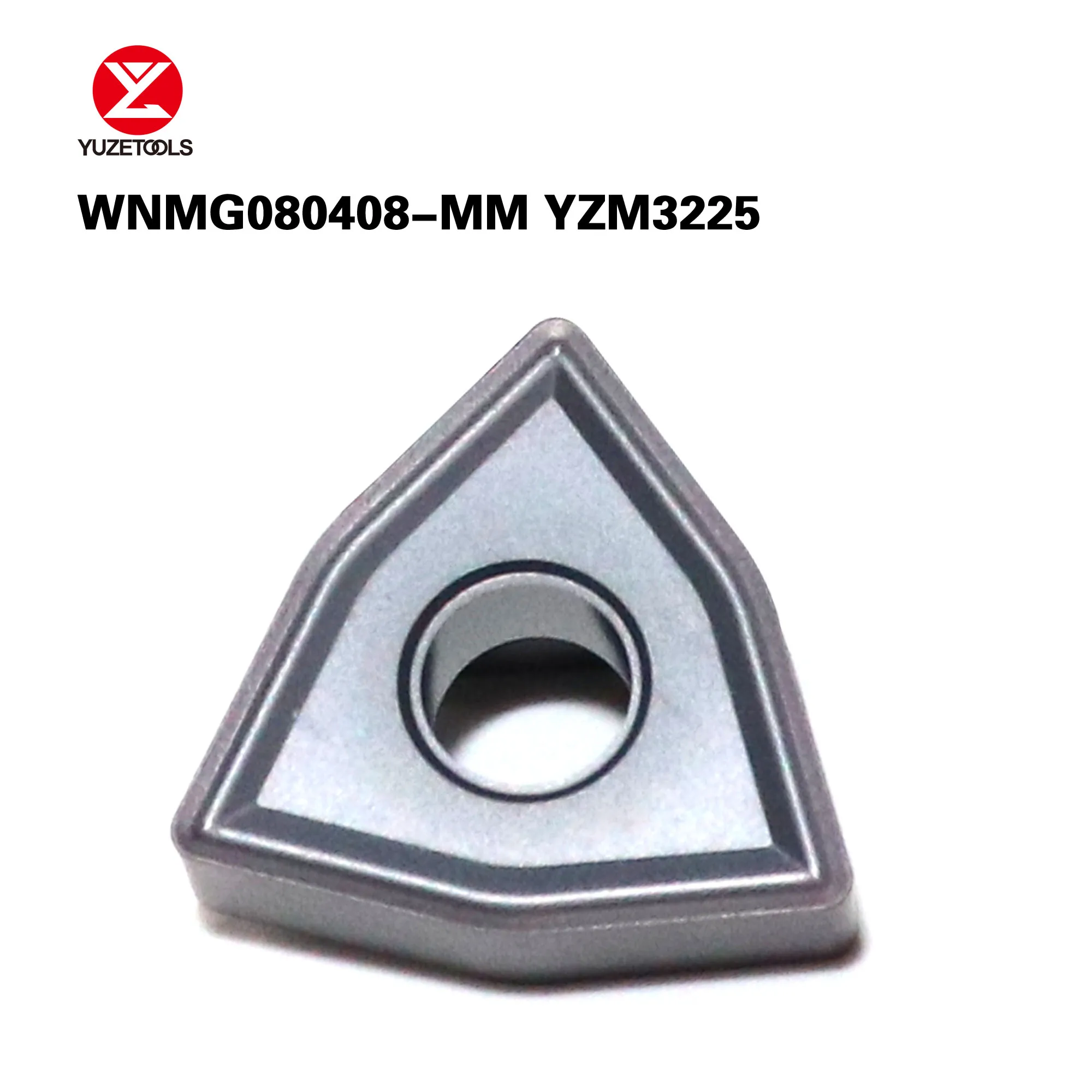 

YUZETOOLS 10pcs WNMG06T308-MM YZM3225 CNC Turning Lathe tainless Steel Processing Machining Cutter Tungsten Carbide Inserts