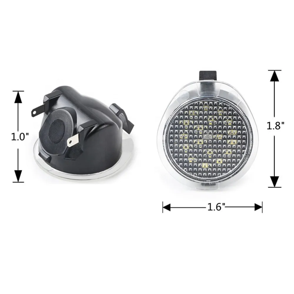 Lumière LED blanche sous le rétroviseur, diamant, étanche, pour Toyota, Tundra 07-18, Sequoia 08-17, Canbus Brave Free, 2 pièces