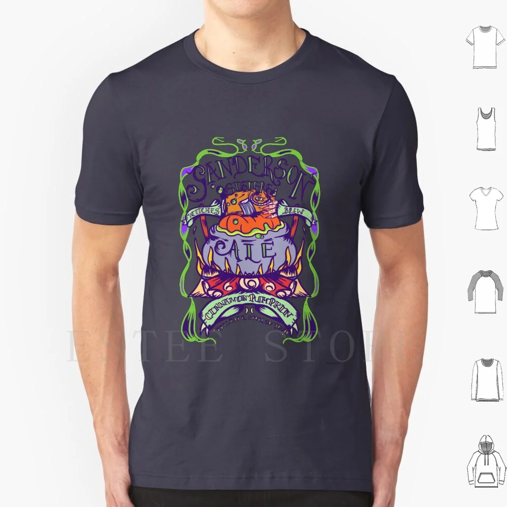 Sanderson Sisters Witches Brew Ale T Shirt Print Cotton Walt Witches Halloween Pumpkins Orange Green Cauldron Bubbles Nails