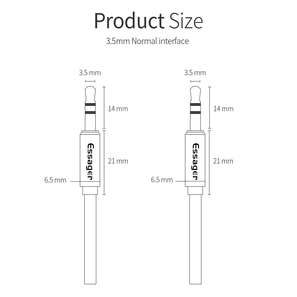 Essager 3.5mm Jack Aux cavo 3.5mm da maschio a maschio cavo Audio linea altoparlante cavo Aux per Samsung Xiaomi MP3 cuffie auto