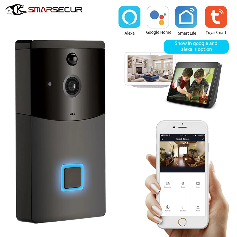 Tuya Smart Wifi Doorbell Rainproof Intercom PIR Motion Detector Night Vision Security Camera