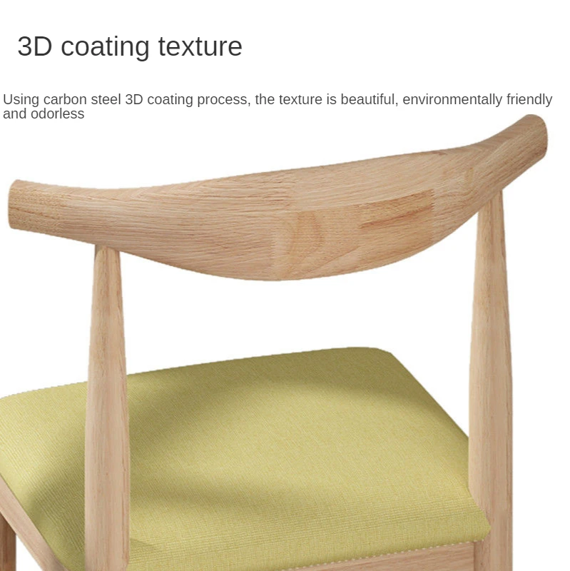 Nordic Style Dining Room Chairs Home Furniture Chairs Modern Simplicity Garden Chair Solid Wood Backrest Fashion Casual Stool