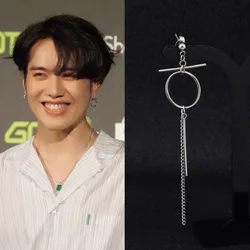 1Pair Tassel 2019 Korea Drop Earrings Pendant Drop male ear Accessories Fashion Wild Star Rings Asymmetrical male Earring Men