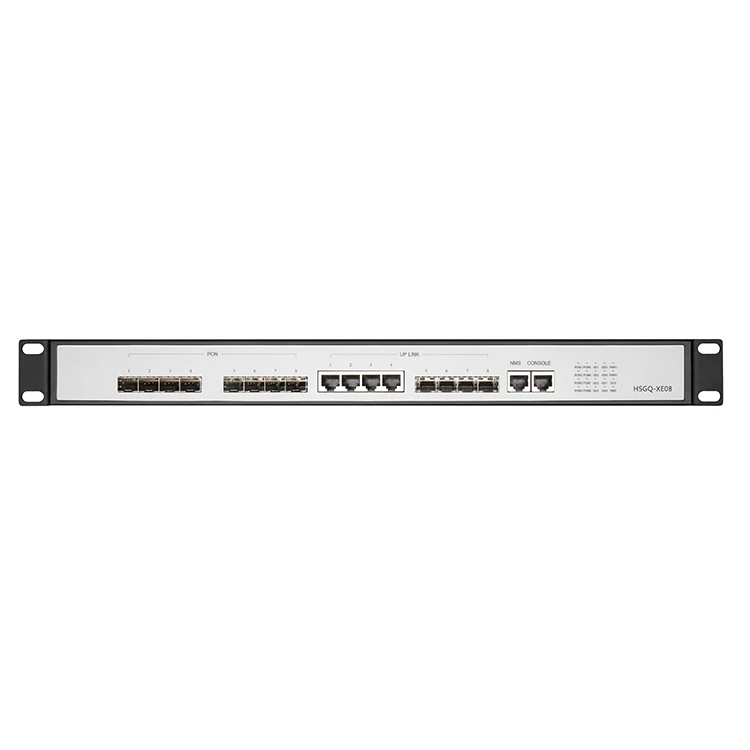 جهاز توجيه/مفتاح مفتوح من OLT EPONUPlink SFP 10G EPON OLT 8 PON RJ451000M 10 gigabit 8 PON port OLT GEPON يدعم L3 برنامج RJ451000M