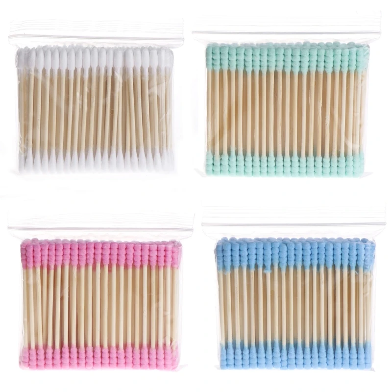 200Pcs Cosmetic Makeup Cotton Swab Stick Double Head Ear Buds Cleaning Tools New  NEW