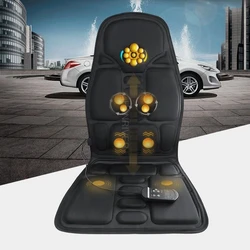 Electric Vibrating Massage Cushion Home Car Seat Vibrator Portable Massager Infrared Heating Pat Back Vibrator Mat Pain Relief