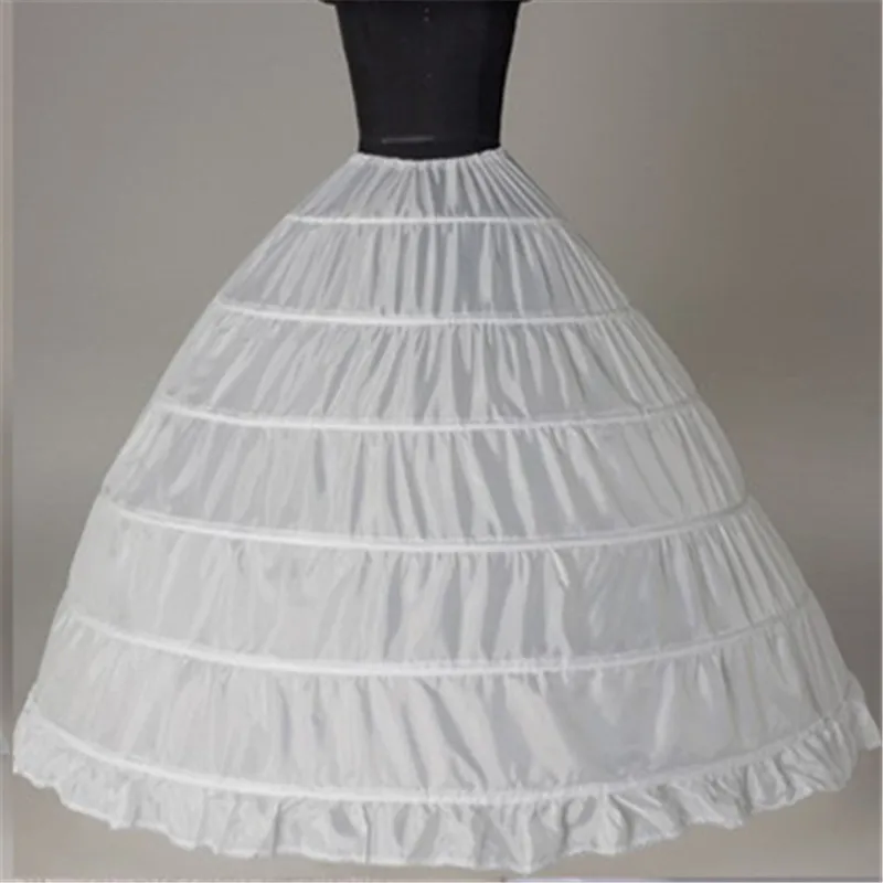 Enagua blanca de 6 aros debajo de la falda para vestido de baile, vestido de novia, quinceañera, ropa interior, accesorios de boda de crinolina negra