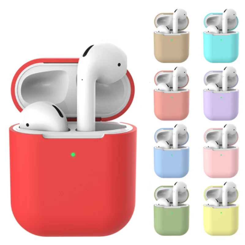 Étui Airposie 2 pour Airpods 2e génération, housse de protection pour écouteurs Apple Airpods 2, manchon en silicone avec crochet
