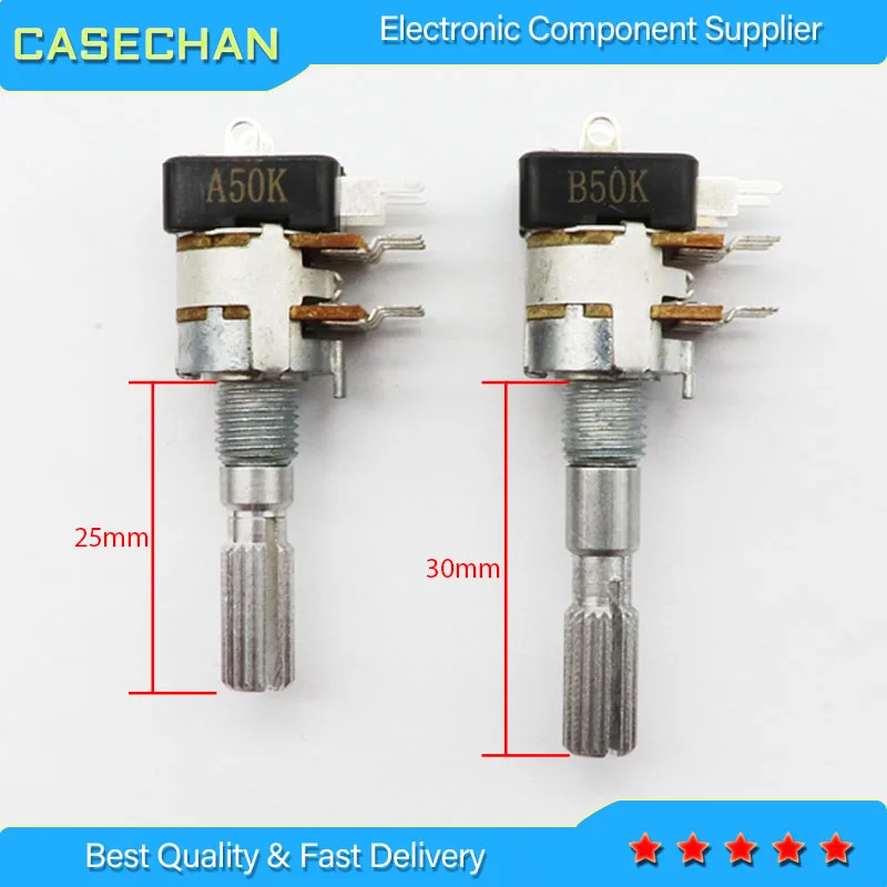 1pcs  import 125G dual band switch potentiometer A50K B50K handle long 25MM 30MM