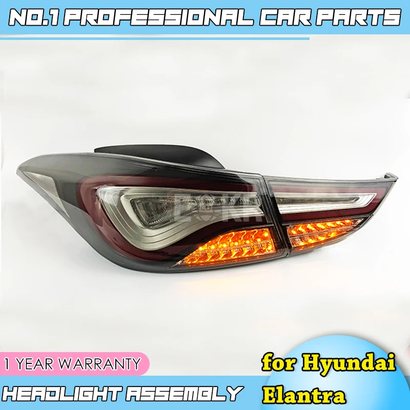 car accessories for Hyundai Elantra Tail Lights New Elantra MD dynamic turn signal Rear Lamp DRL+Brake+Park+Signal