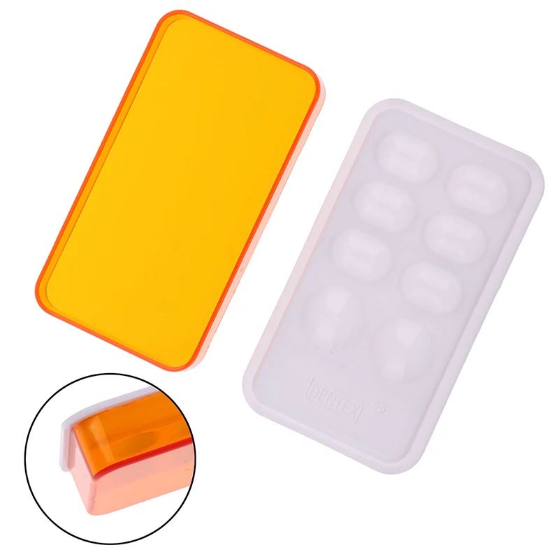 1pcs Dental Palette With Cover 8 Slot Palette Dental Lab Equipment Resin Mixing Watering Moisturizing Plate