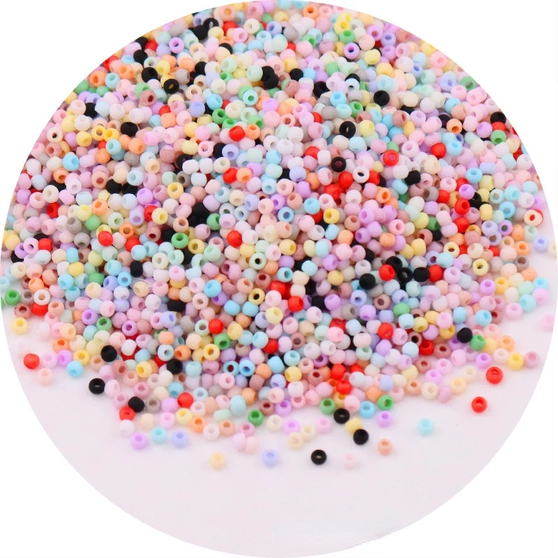 1680pcs Super Uniform 1.5mm Macaron Mineral Frosted Glass Rice Beads Handmade DIY Clothing Bead Embroidery Accessories