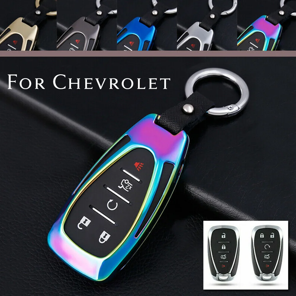 Zinc Alloy Smart Remote Car Key Fob Case Protector Cover Bag Shell For Chevrolet Equinox Malibu Blazer Camaro Accessories