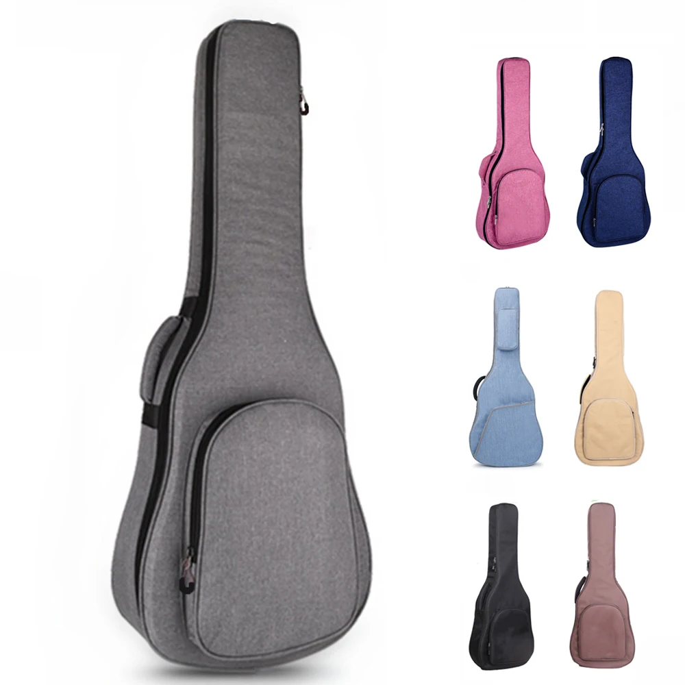 36 39 40 41 Inch Guitar Bag Carry Case Backpack Oxford Acoustic Folk Guitar Big Bag Warm Cover with Double Shoulder Straps