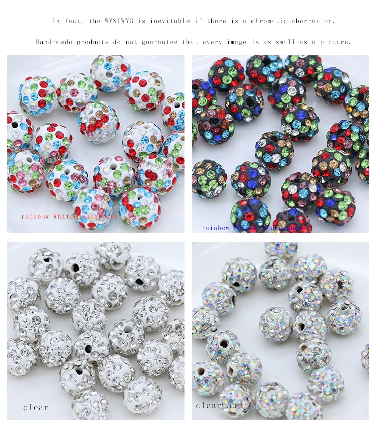 20Pcs 8/10/12mmPave CZ Disco Ball for Jewelry Making Rhinestone Crystal Spacer Beads Bracelet Accessories Kristall Strass Perlen