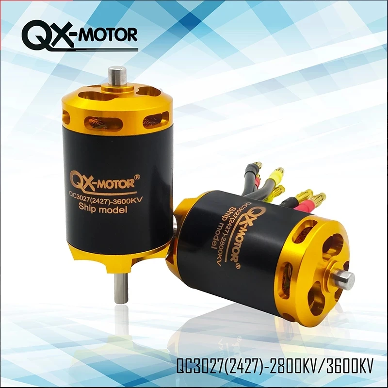 QX-MOTOR QC3027 3600KV DC silnik bezszczotkowy Outrunner DIY RC bezrdzeniowy silny moment obrotowy zabawki RC samochodów model statku akcesoria do