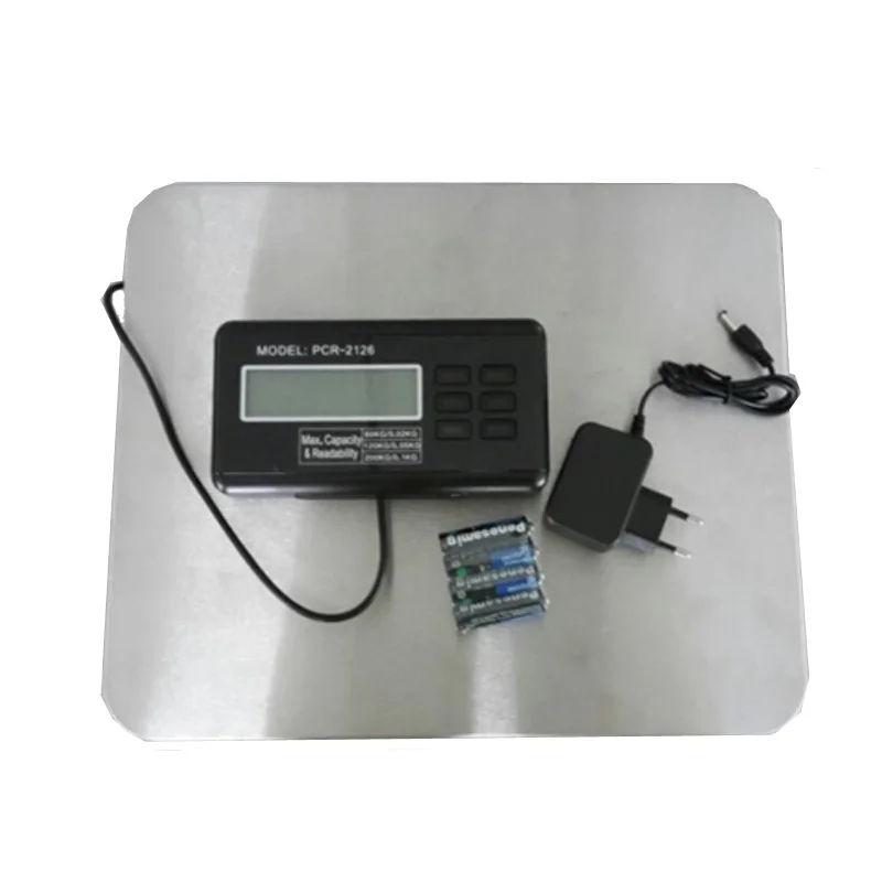 300kg Portable Electronic Balance Digital Postal Scale LCD Floor Weighing Scale Stainless Steel Platform