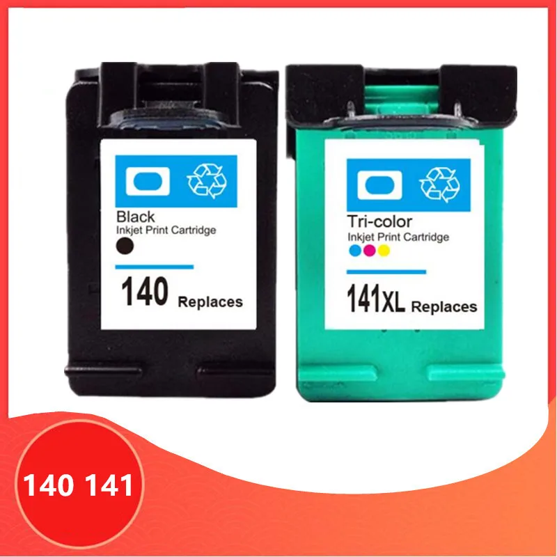 2Pcs Compatible Ink Cartridge for HP 140 141 for HP140 HP141 C4583 C4283 C4483 C5283 D5363 Deskjet D4263 D4363 C4480 Printer