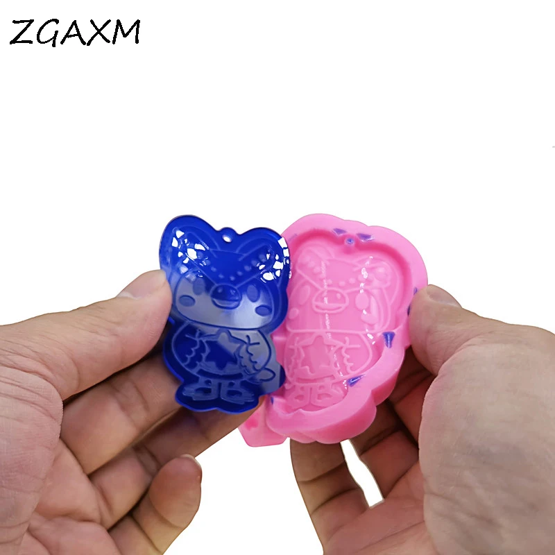 LM233 Shiny Crossing animal earrings epoxy resin silicone molds DIY jewelry making mould handmade chocolate cake fondant mold