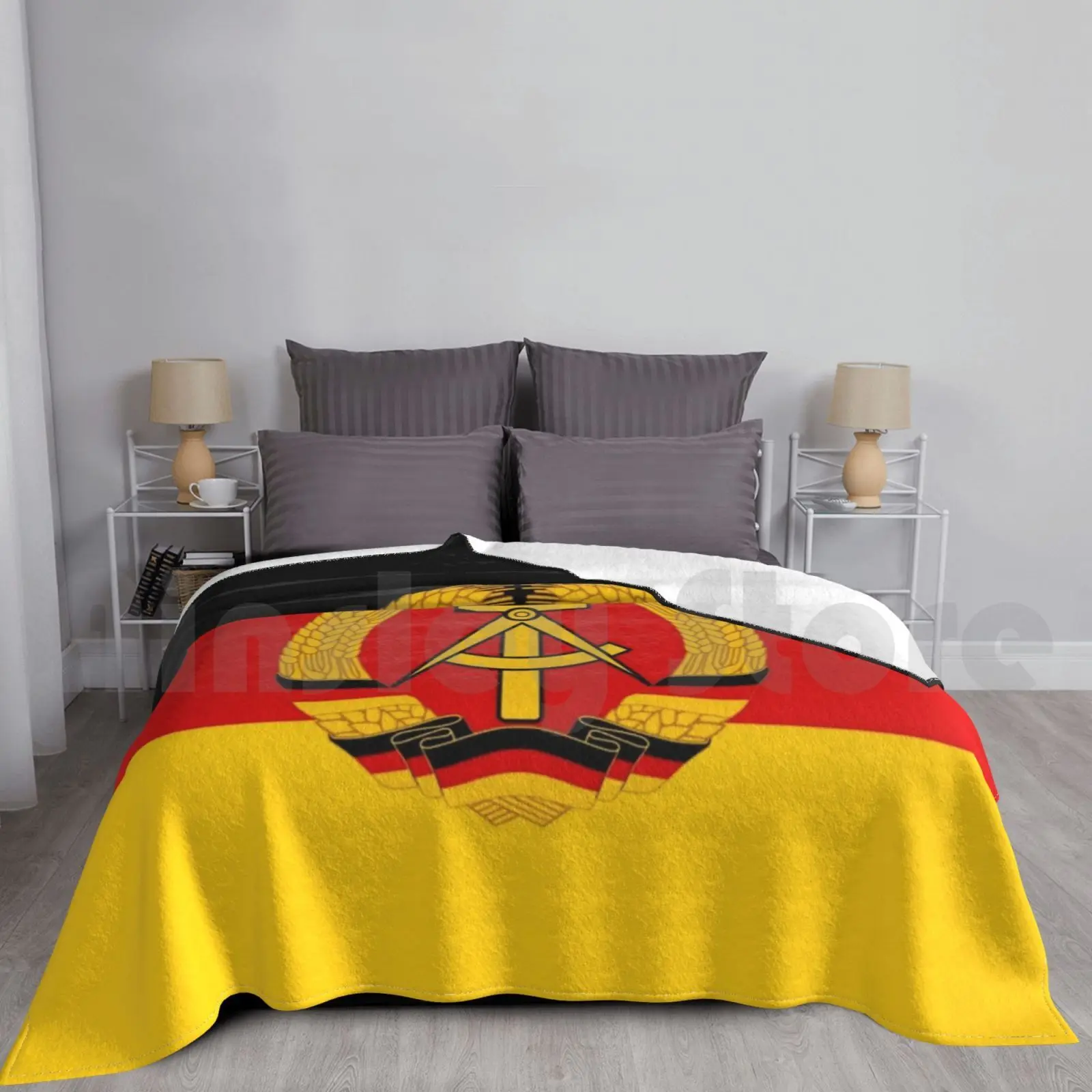 Ddr Flag Blanket For Sofa Bed Travel East Germany Ddr Ost Deutschland Berlin Wall Die Wiederverienigung Deutsche