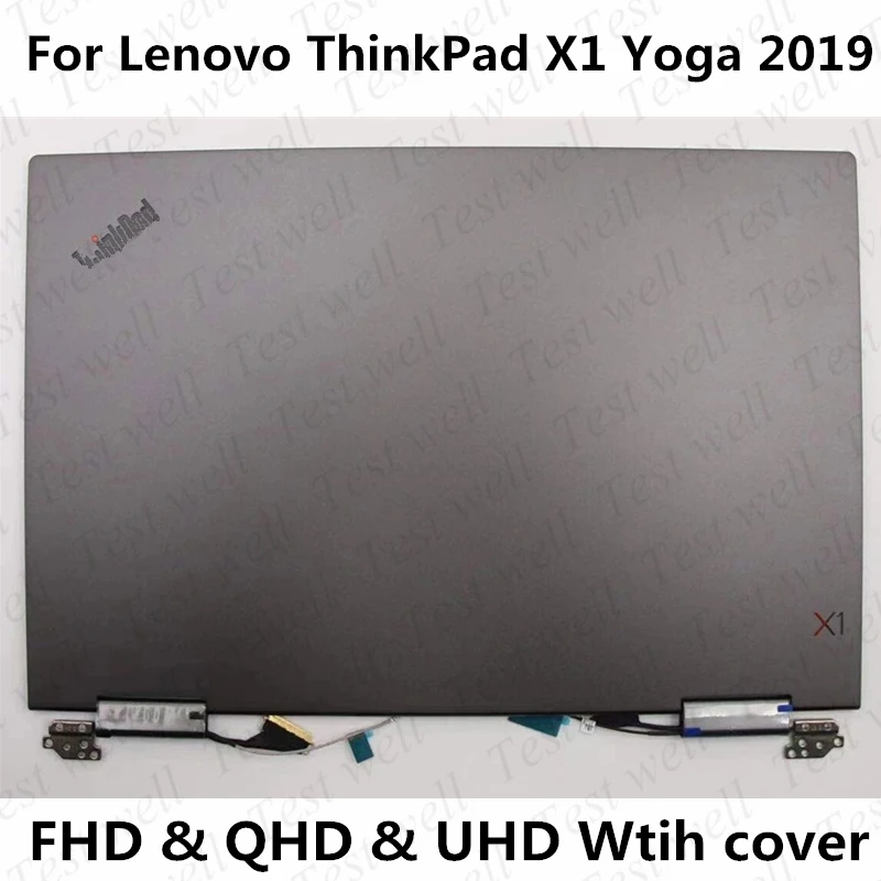 Original 14'' LCD display with cover full assembly FHD UHD QHD For Lenovo ThinkPad X1 Yoga 2019 Version the top of laptop