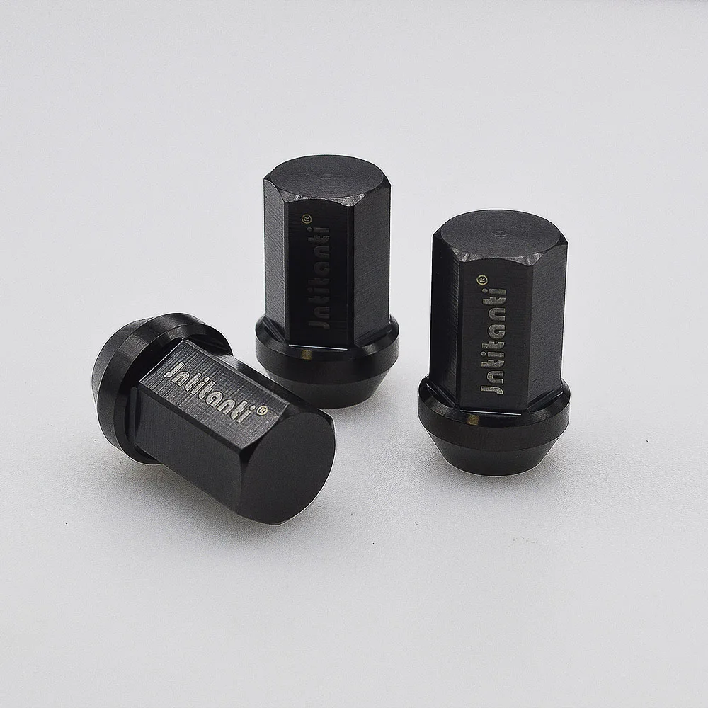 Black M12*1.5*35 Gr5 Titanium Lug Nut With Close End