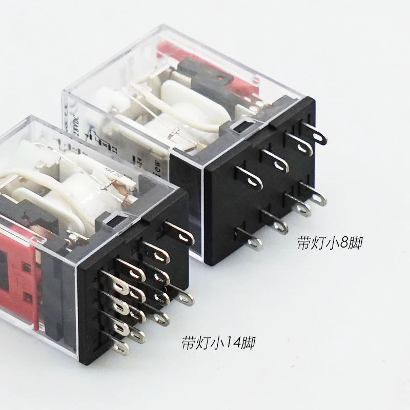 10 Pieces/package  Small Intermediate Relay YJ4N-GS Foot DC12V DC24V 220V