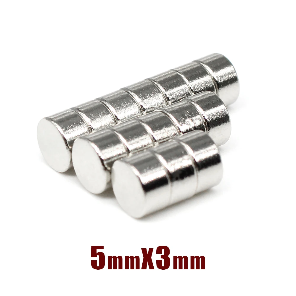 10/20/50/100/200/500PCS 5x3 Small Round Powerful Magnet 5mm x 3mm Neodymium Search Magnet 5x3mm Permanent Magnets Strong 5*3