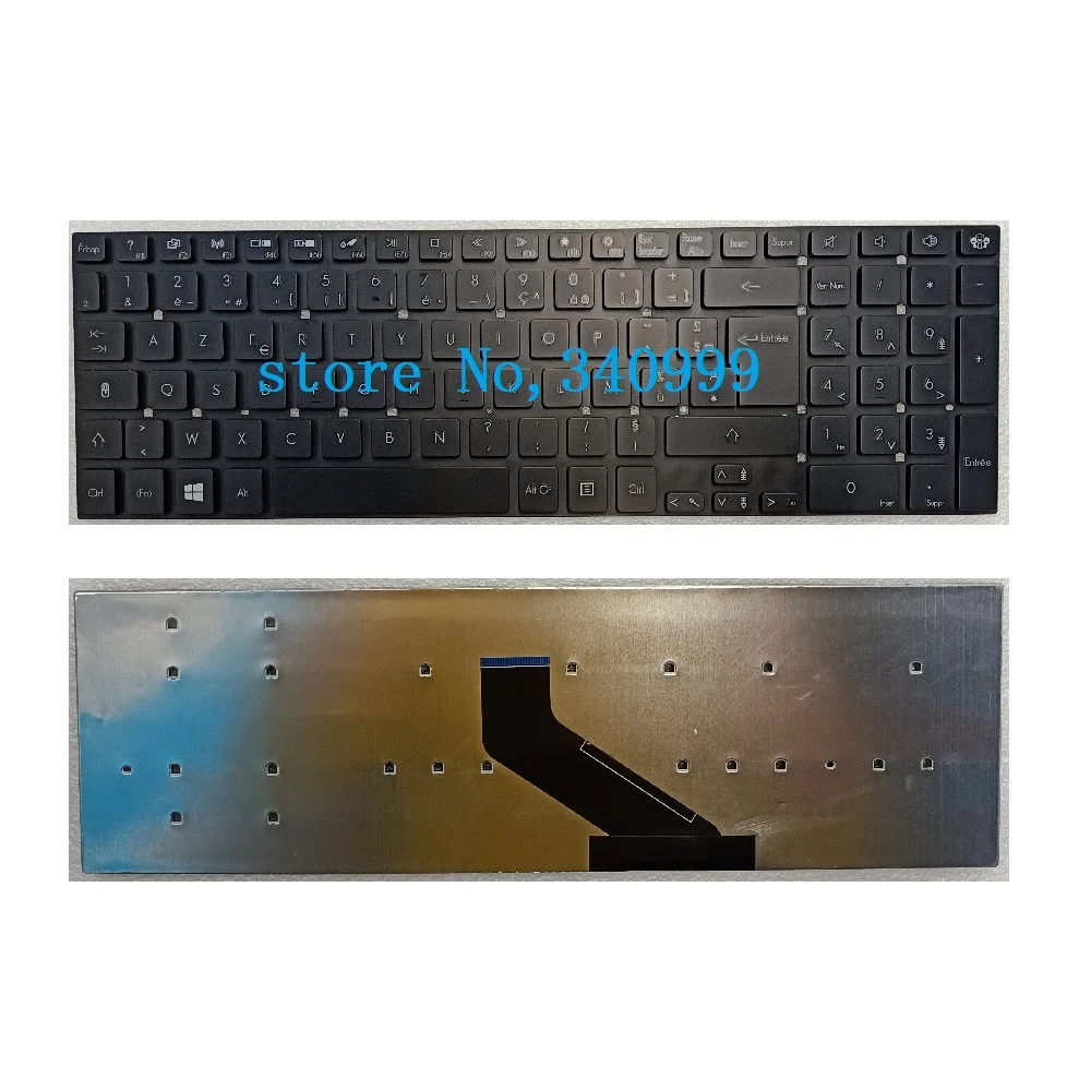 

New AZERTY French For Gateway nv52l nv55s nv56r nv57h NV55S22U NV55S38U NV57H NV57H45U Laptop Keyboard Black No Frame