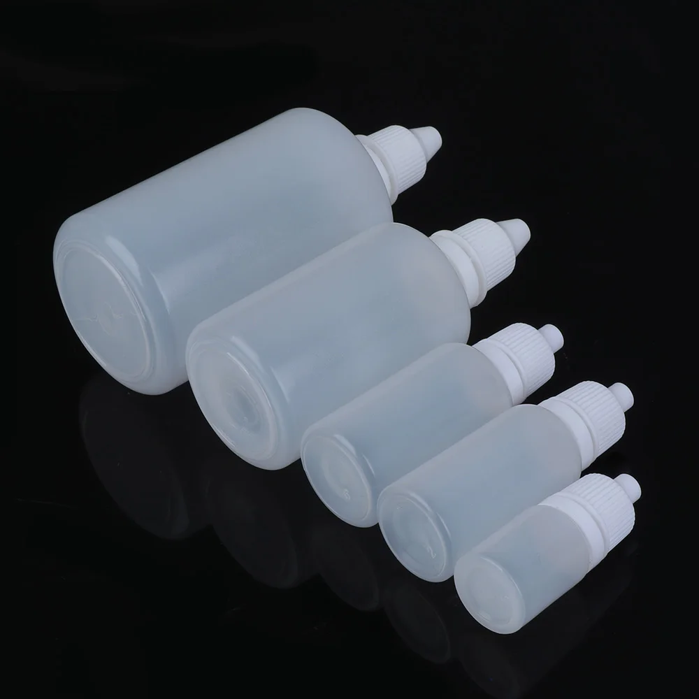 5/10/15/20/50/100ml Translucent  Liquid Sample Squeeze Bottle Empty Plastic Paper Glue Applicator DIY Scrapbooking Tool