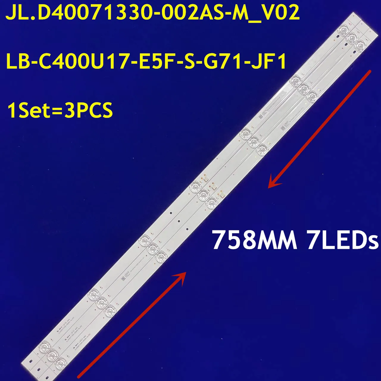 

5kit LED Backlight Strip JL.D40071330-002AS-M_V02 LB-C400U17-E5F-S-G71-JF1 for Philco Ptv40e60sn Ptv40e60 PTV40G50 Ptv40g50sns