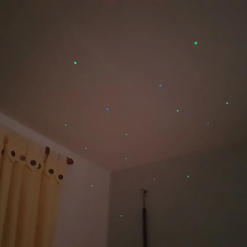 Stars/Round Dots/Hearts Glow in the Dark Stickers Kids Room Wall Switch Ceiling Decor Fridge Bathroom Laptop Car Window Decals