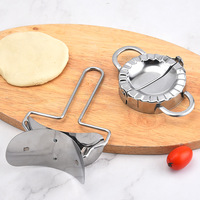 Dumpling Mold Jiaozi Maker Stainless Steel Hand Dough Presser Circle Roller Machine  Kitchen Pizza Pastry Cutters Cooking Tools