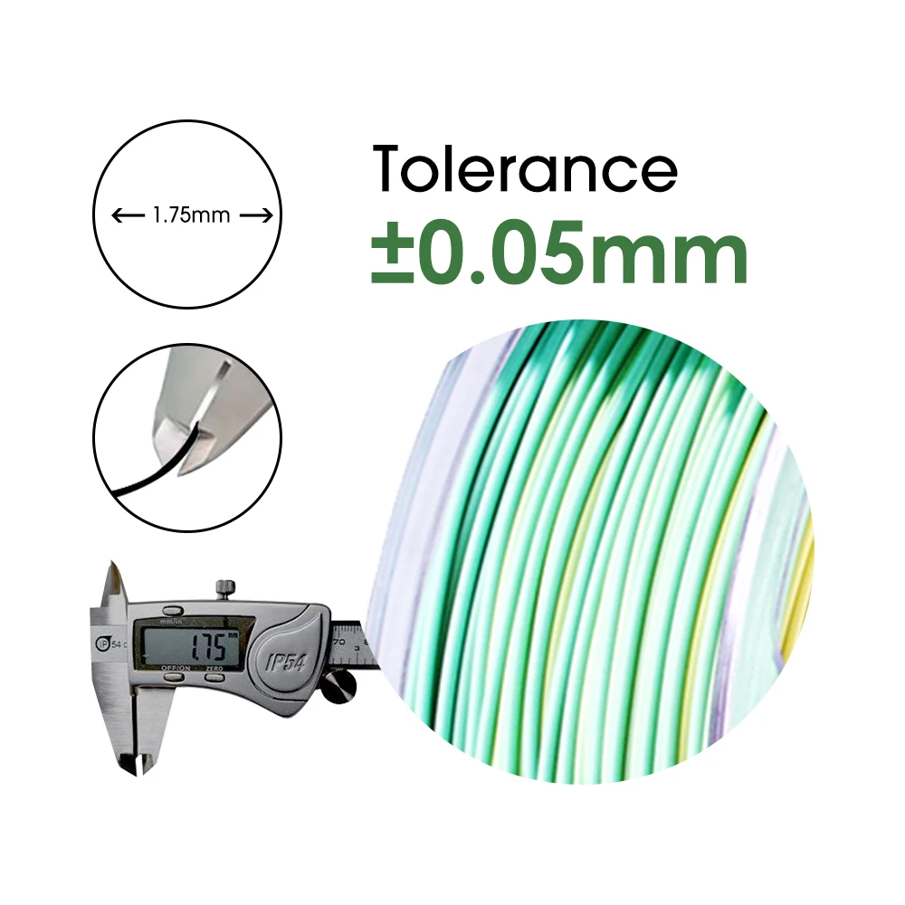 eSUN Silk PLA Filament 1.75mm Rainbow Multicolor Silk PLA 3D Printer Filament 1KG 2.2LBS Spool 3D Printing Material for 3D Print - Image 5
