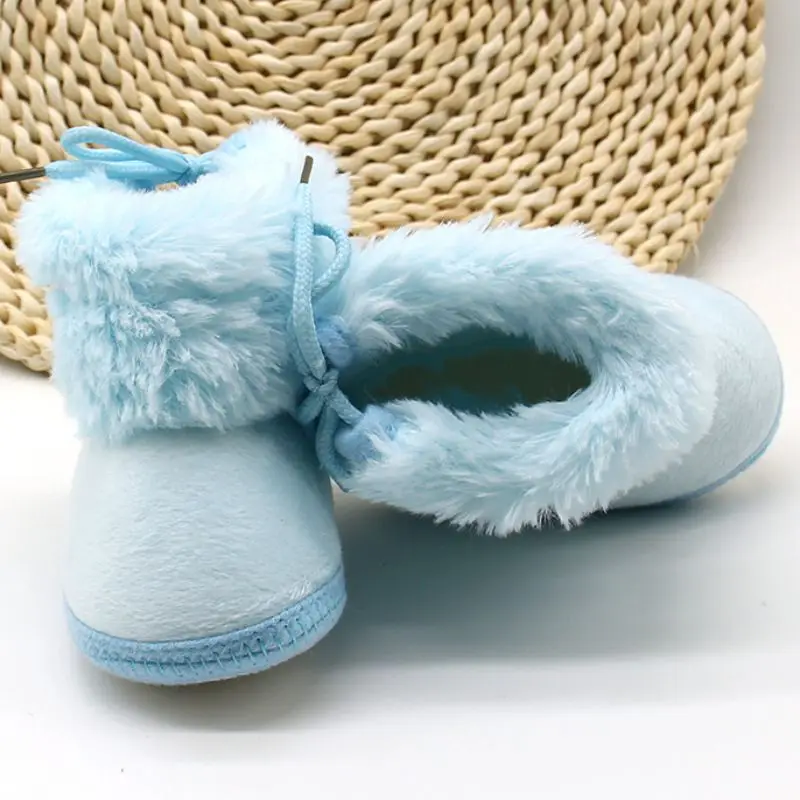 

0-18 Months Baby Girl Winter Warm Snow Boots Soft Soled Kids Boys Crib Non-Slip Shoes