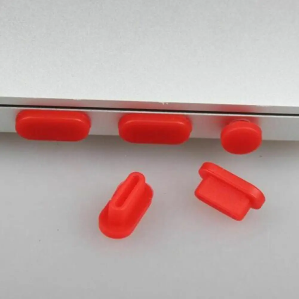 5 ชิ้นซิลิคอนสําหรับ Macbook ใหม่ Pro 13 Pro 15 2018 บาร์ A1989 A1990 ปลั๊กฝุ่นพอร์ต USB ปลั๊กป้องกันฝุ่น