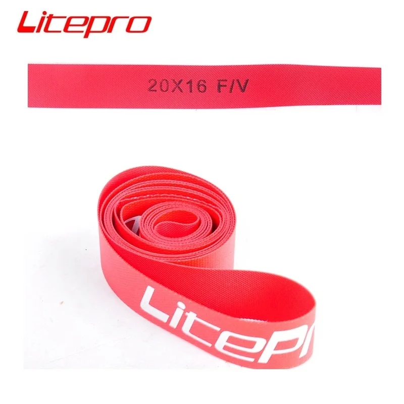 1 Pair Bike Tyre Cushion 20inch 451 Bicycle Inner Tube High Pressure Tire Pad Nylon Red For Folding Bike Road Bicycle Litepro